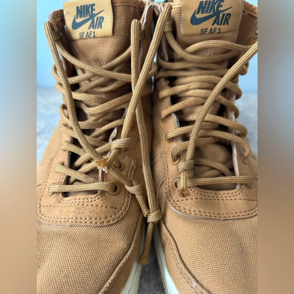 Nike Air SF AF1 Brown canvas high top sneakers size 5Y - Picture 11 of 12